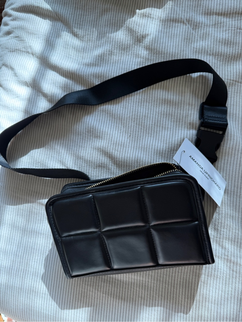 Amanda Uprichard Black Quilted Belt Bag